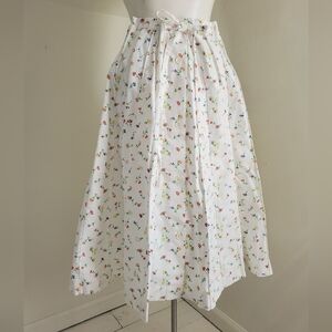 Broomsticks Micro Floral Print A-line Midi Skirt